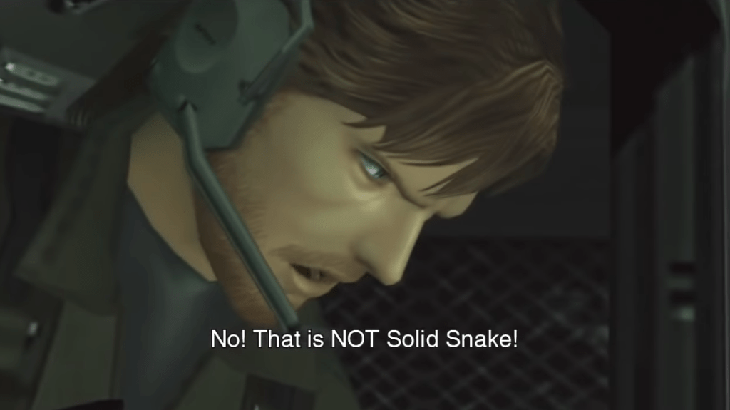 Mistaking Big Boss for Solid Snake has Given Rise to the "No! That is not Solid Snake" Meme. 8Bit/Digi